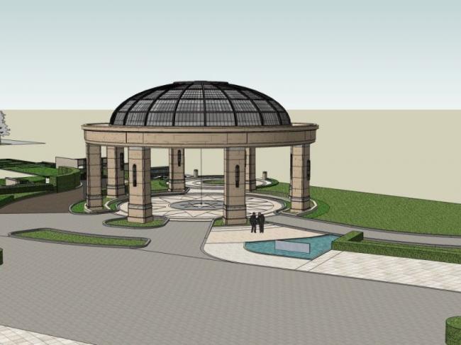 Sketchup景观模型|亭子景观，欧式风格，古典风格