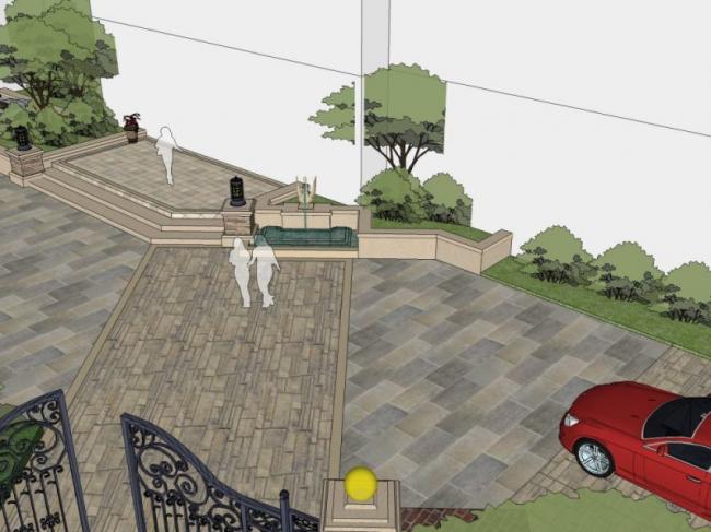 Sketchup景观模型|文化园景观，公园景观，古典风格