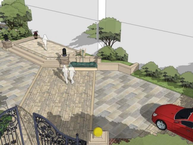 Sketchup景观模型|文化园景观，公园景观，古典风格