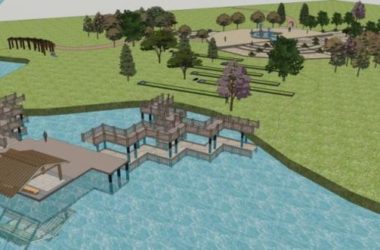 Sketchup景观模型|公园景观，现代风格-BIM建筑网