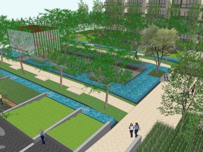 Sketchup景观模型|滨水景观，现代风格