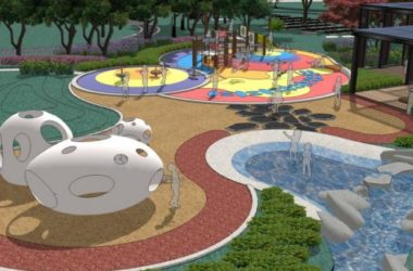 Sketchup景观模型|公园景观，现代风格-BIM建筑网