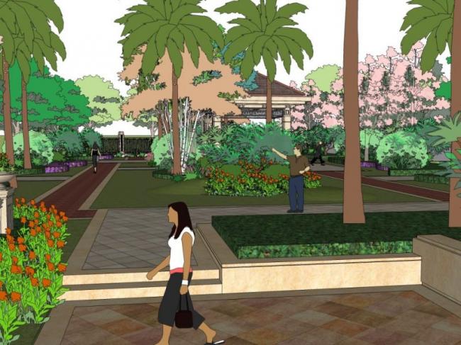 Sketchup景观模型|居住小区景观，住宅景观，现代风格