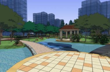 Sketchup景观模型|居住区景观，住宅景观，古典风格-BIM建筑网