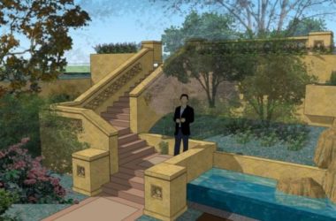 Sketchup景观模型|滨水景观，古典风格-BIM建筑网