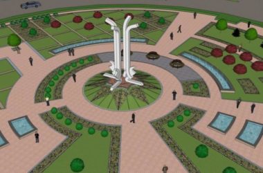 Sketchup景观模型|广场景观，现代风格-BIM建筑网