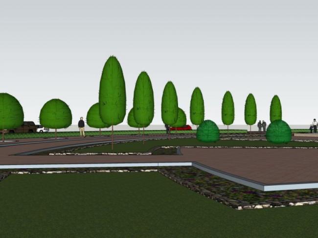 Sketchup景观模型|广场景观，现代风格