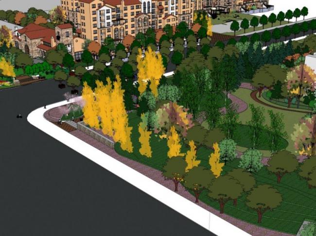 Sketchup景观模型|小区景观，住宅景观，现代风格