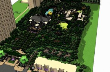 Sketchup景观模型|小区景观，住宅景观，欧式风格，古典风格-BIM建筑网