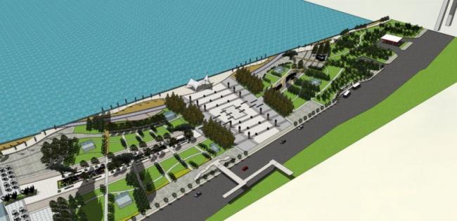 Sketchup景观模型|广场景观，滨水景观，现代风格