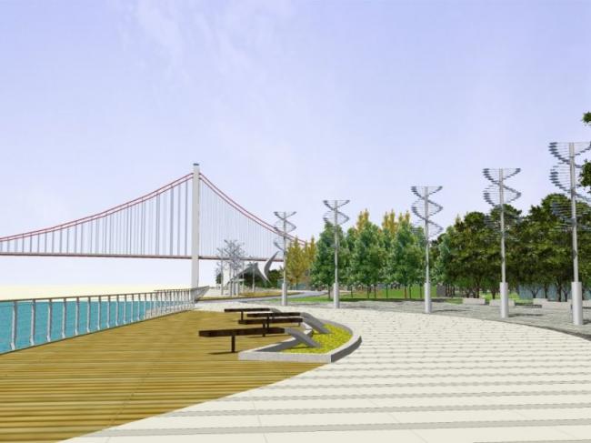 Sketchup景观模型|广场景观，滨水景观，现代风格