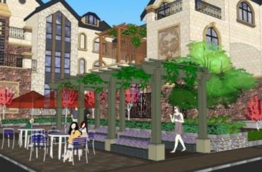 Sketchup景观模型|小区景观，别墅景观，古典风格-BIM建筑网