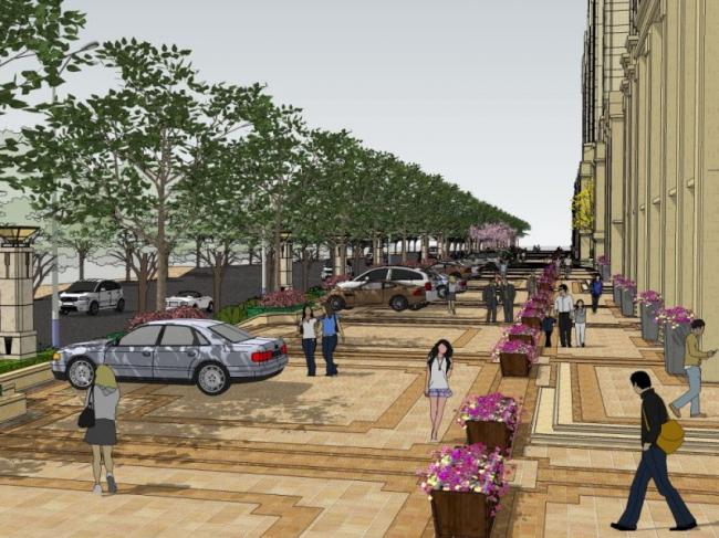 Sketchup景观模型|小区景观，住宅景观，古典风格