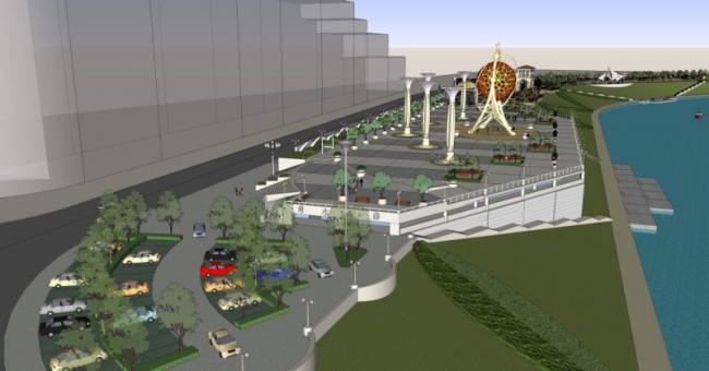 Sketchup景观模型|公园景观，现代风格