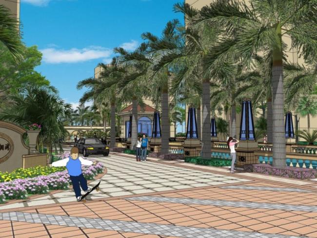 Sketchup景观模型|休闲景观，住宅景观，古典风格