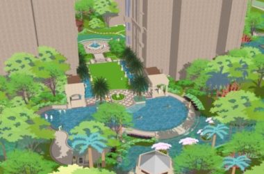 Sketchup景观模型|小区景观，欧式风格，古典风格-BIM建筑网