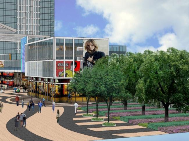 Sketchup景观模型|商业景观，现代风格