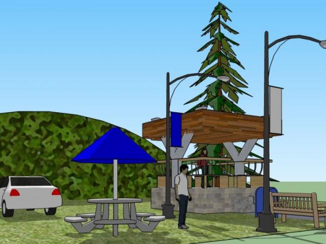 Sketchup景观模型|花园景观，亭子景观，现代风格