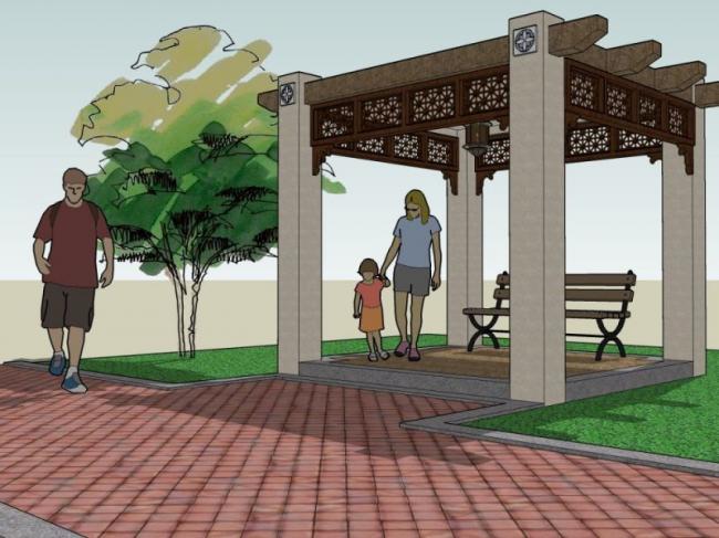 Sketchup景观模型|亭子景观，中式风格