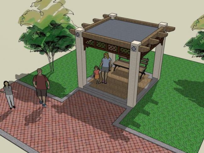 Sketchup景观模型|亭子景观，中式风格