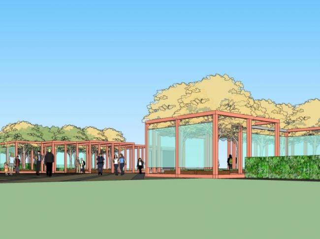 Sketchup景观模型|公园景观，现代风格