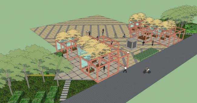 Sketchup景观模型|公园景观，现代风格