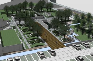 Sketchup景观模型|商业广场景观，现代风格-BIM建筑网