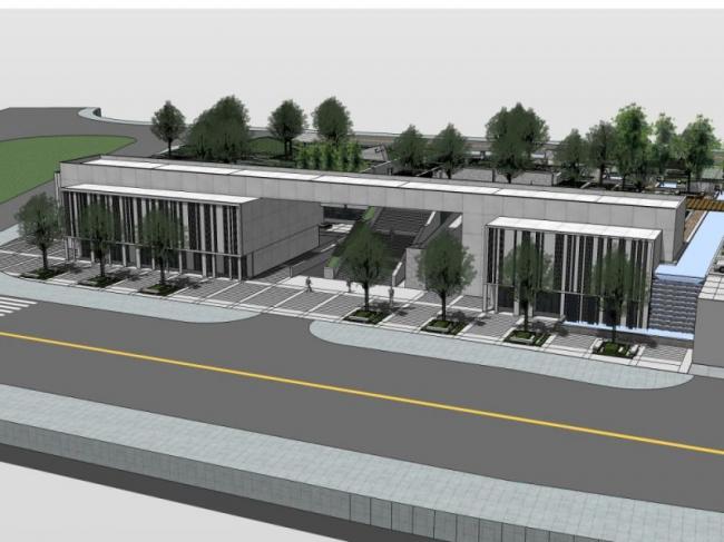 Sketchup景观模型|商业广场景观，现代风格