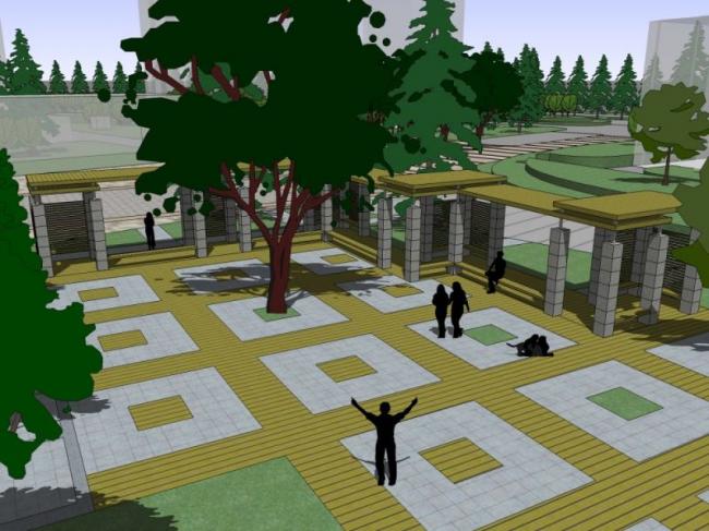 Sketchup景观模型|小区景观，住宅景观，现代风格