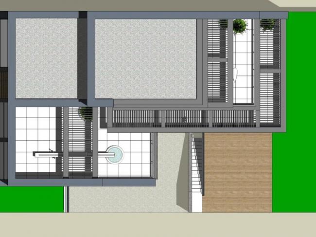 Sketchup景观模型|别墅景观，庭院景观，现代风格