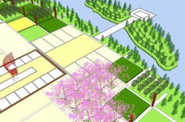 Sketchup景观模型|滨河景观，滨水景观，现代风格-BIM建筑网