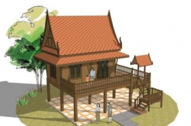 Sketchup住宅模型|小木屋，古典风格-BIM建筑网