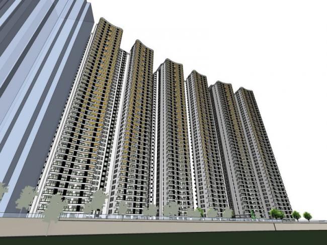 Sketchup住宅模型|超高层住宅，现代风格