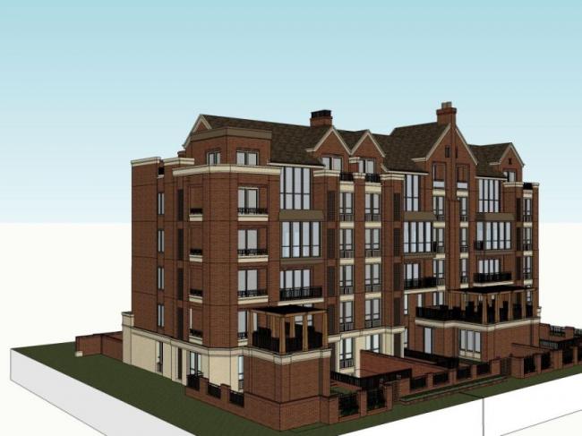 Sketchup住宅模型|多层花园洋房，古典风格