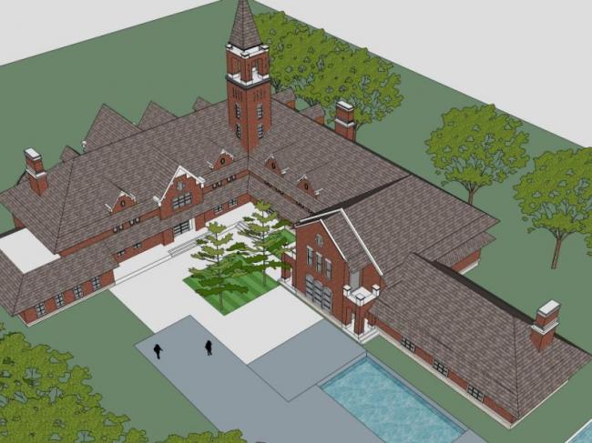 Sketchup商业模型|多层会所，英式风格