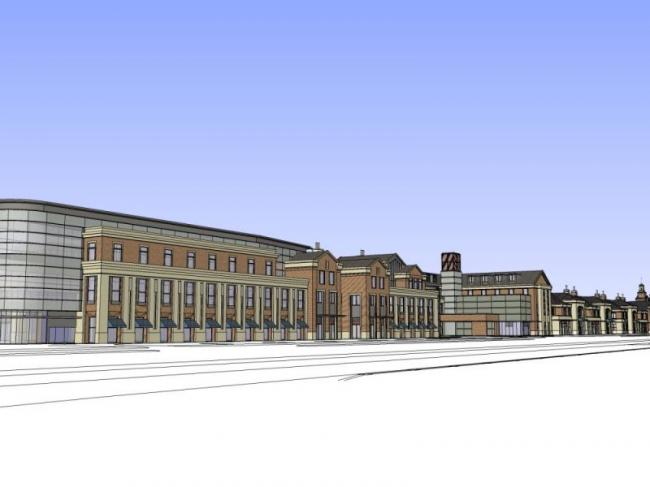 Sketchup商业模型|多层商业街，英式风格