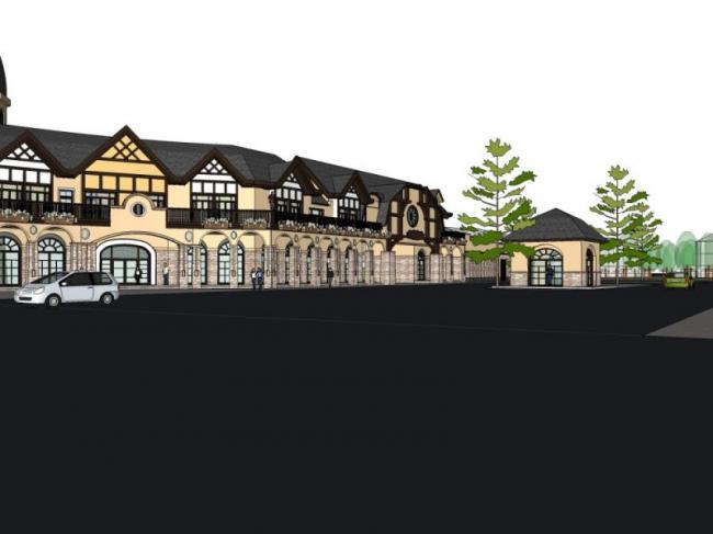 Sketchup商业模型|多层会所，英式风格，古典风格，商业建筑