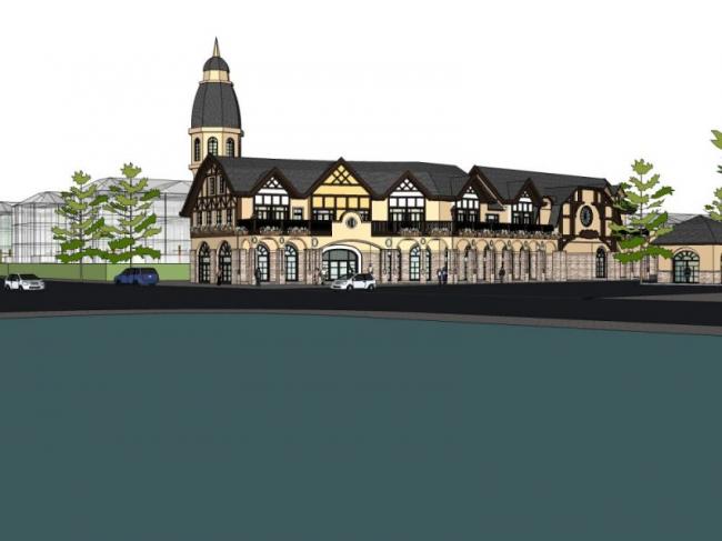 Sketchup商业模型|多层会所，英式风格，古典风格，商业建筑