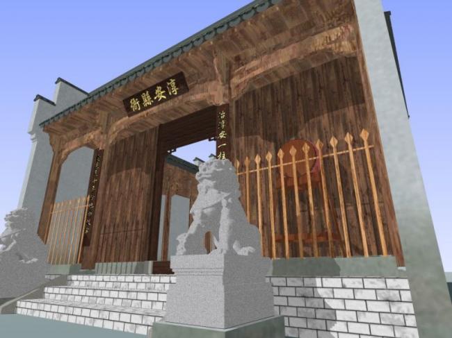 Sketchup古建筑模型|古建筑，中式风格