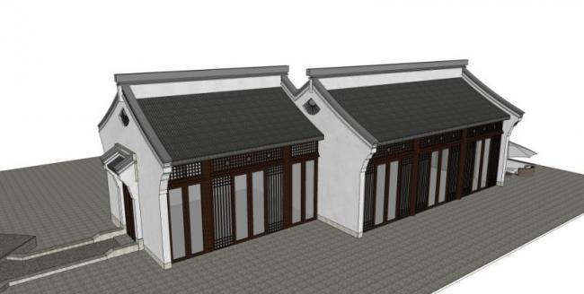 Sketchup商业模型|餐厅，中式风格