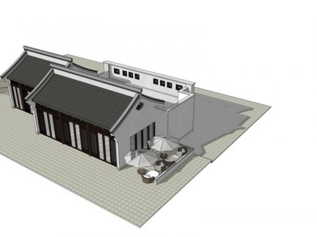 Sketchup商业模型|餐厅，中式风格
