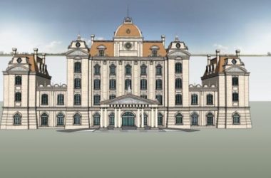 Sketchup酒店模型|多层酒店，古典风格-BIM建筑网