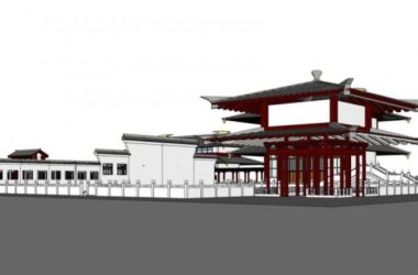 Sketchup住宅模型|院落，中式风格-BIM建筑网