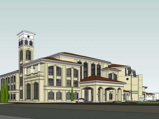 Sketchup商业模型|多层会所，地中海古典风格