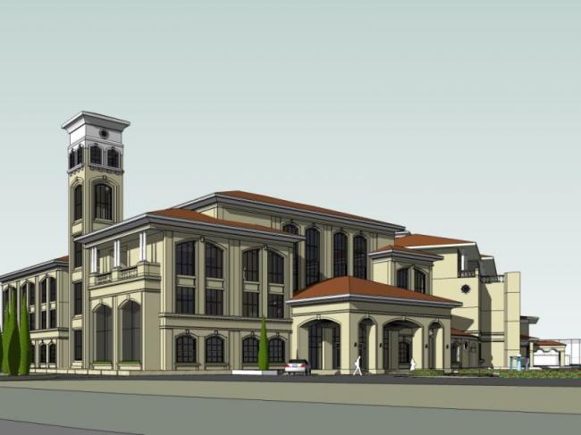 Sketchup商业模型|多层会所，地中海古典风格