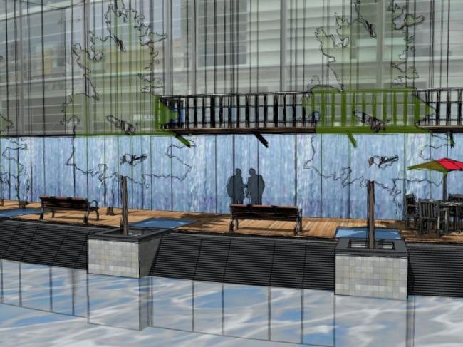 Sketchup景观模型|滨水景观，现代风格