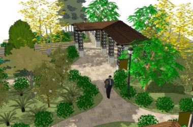 Sketchup景观模型|亭子景观，现代风格-BIM建筑网