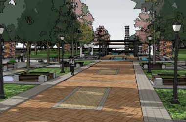 Sketchup景观模型|入口广场，现代风格-BIM建筑网