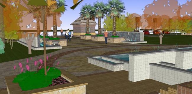 Sketchup景观模型|居住区景观，住宅景观，古典风格