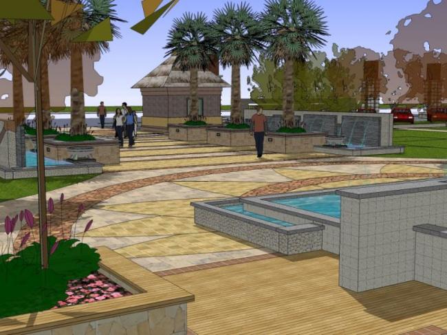 Sketchup景观模型|居住区景观，住宅景观，古典风格